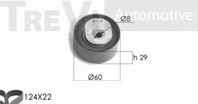 TREVI AUTOMOTIVE kd1208 -  Комплект ремня ГРМ